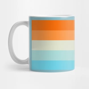 Orange and Blues Striped Color Palette Mug